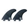 Surfboard Fins L Quad Dual Tab - CARBON BASE