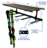 Ski Rack - Vertical 10 pairs or 12 pairs + Shelf