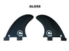 Surfboard Fins Side Bites GL Fibreglass BLACK - Dual Tab