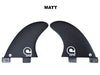 Surfboard Fins Side Bites GL Fibreglass BLACK - Dual Tab