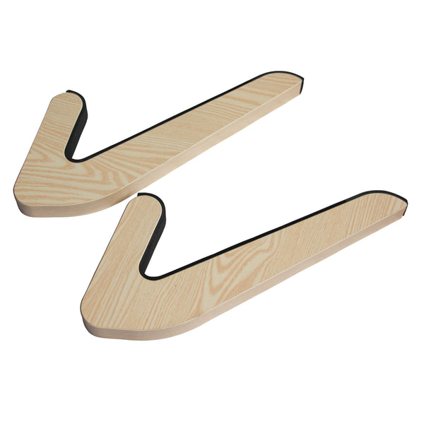 Surfboard Wall Rack - Curve Wooden Single Angle
