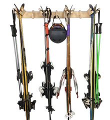 Ski Rack - Vertical Wooden 4 pairs