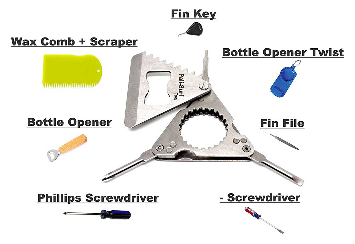 Custom Fin Key Tool Surfboard Multi Tool NZ - Fin Key Wax Comb Bottle Opener | Curve ...