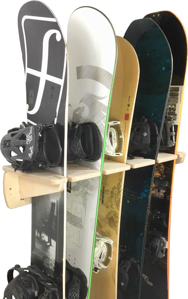 Snowboard Rack NZ Vertical 5 Snowboard Storage Wall Rack | Curve ...