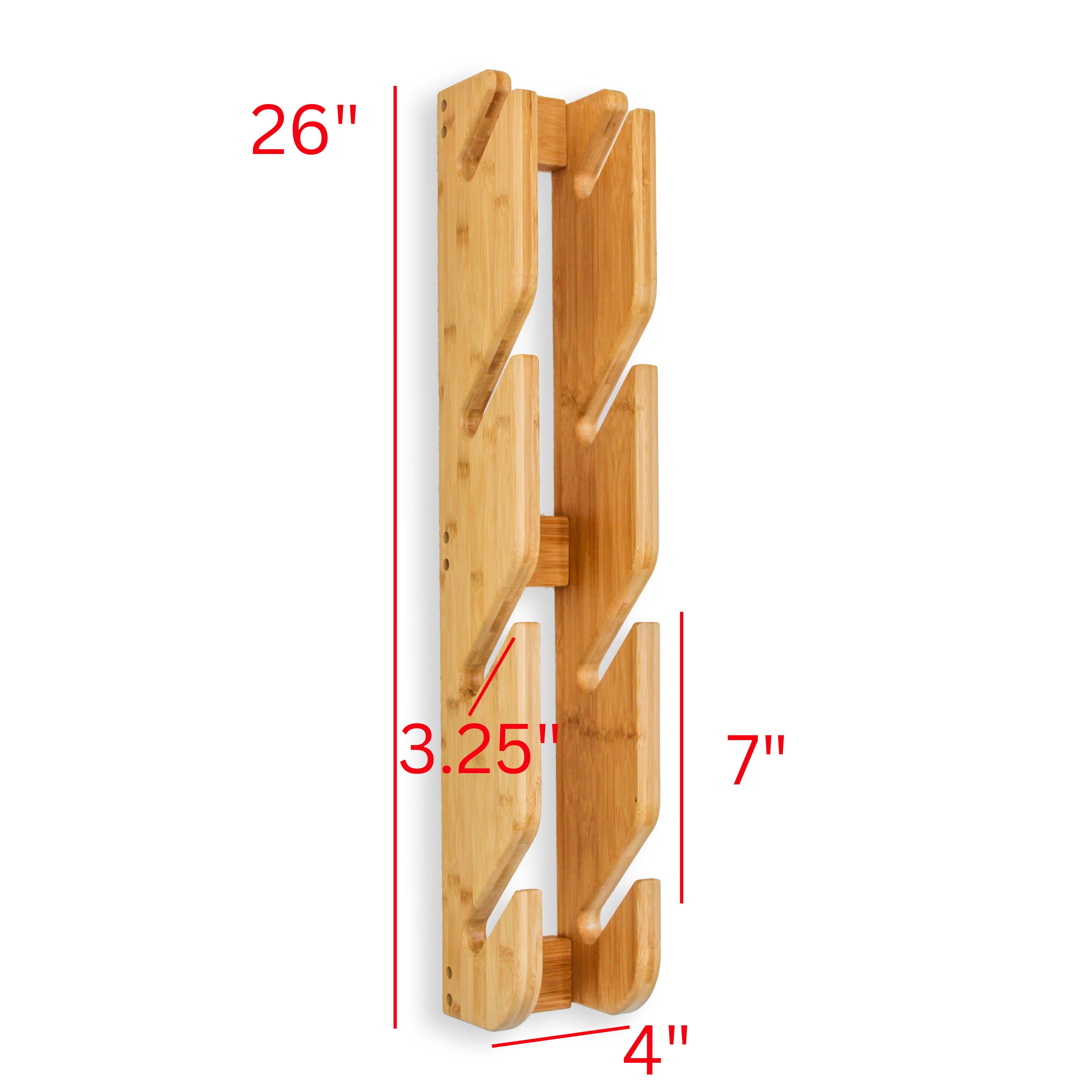 Skateboard Rack Horizontal x4 Bamboo Wooden Wall Storage Display NZ ...