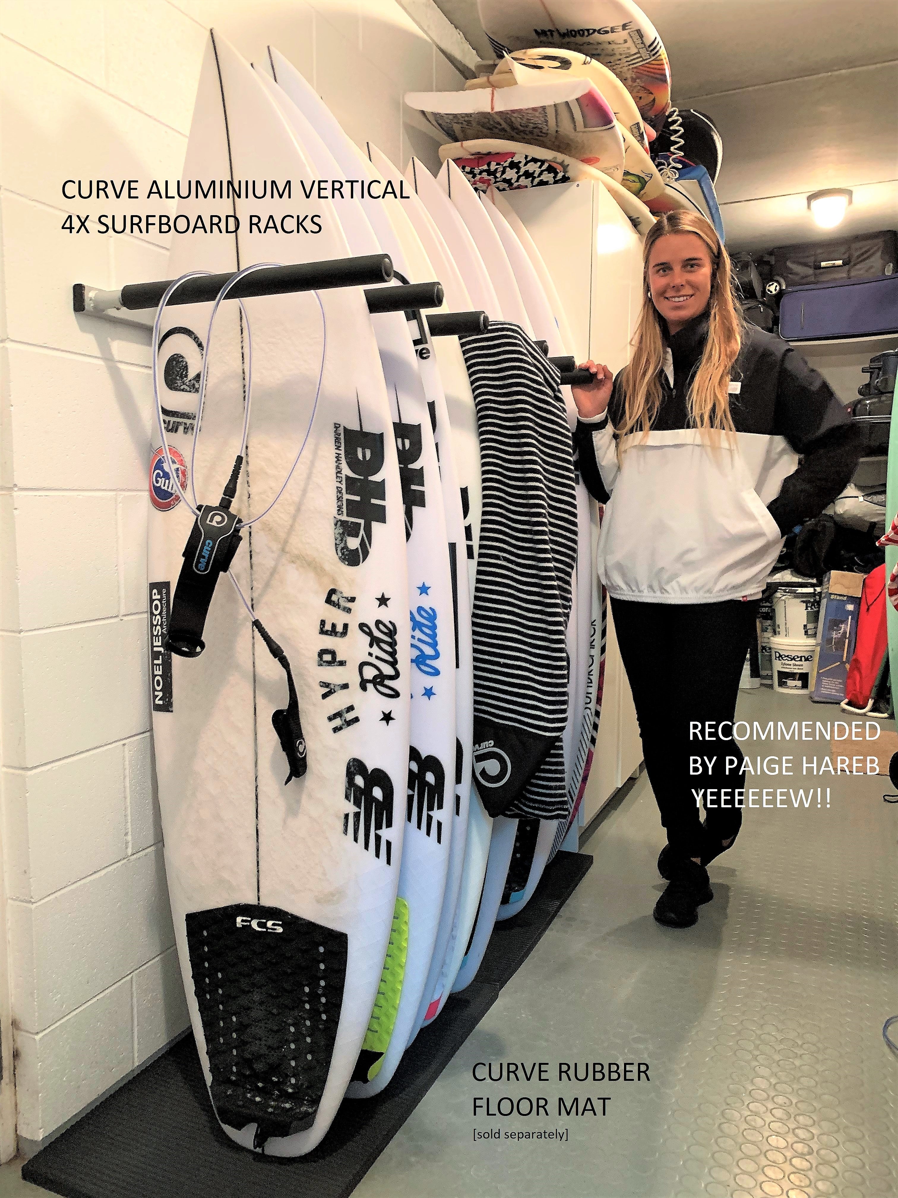 Surfboard Wall Rack VERTICAL Quad Aluminium 4 Surfboard Vertical Racks ...